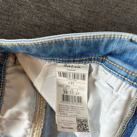 Salsa Denim Push-In Glamour Women’s Jean Shorts size 28. NEW! - Picture 6 of 6